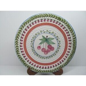 Strata Group Fresh N Fruity Cherry Hand painted Plate 3D Design Discontinued
